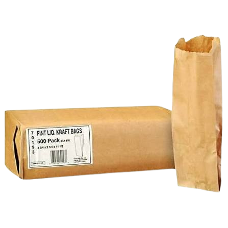 BAGS PINT LIQUOR 500CT