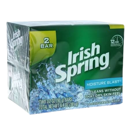BATH IRISH SPRING MOIST BLAST 2PK