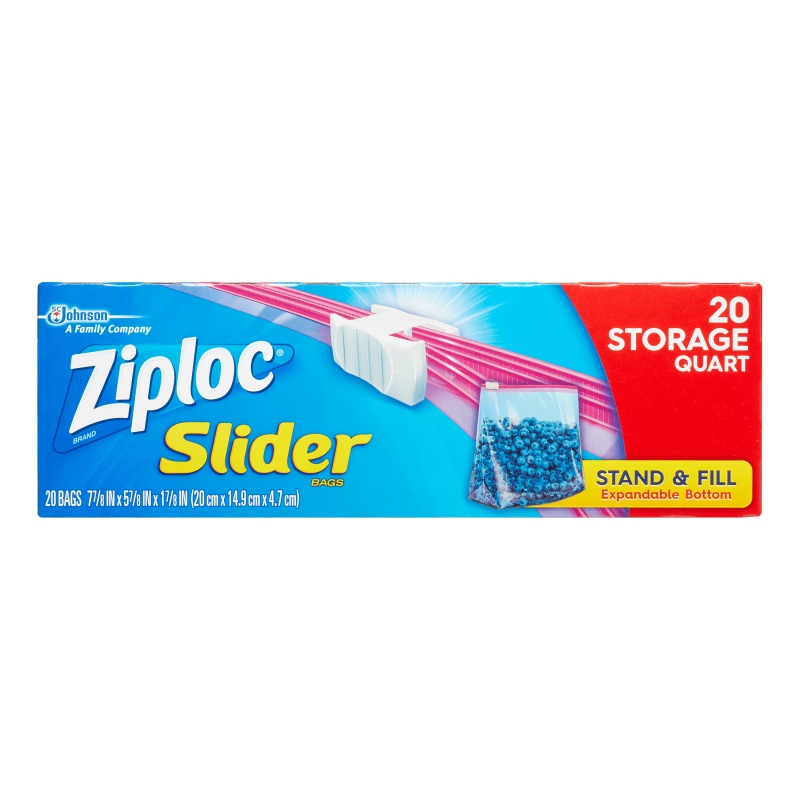 ZIPLOC QT SLIDER STORAGE 20 CT