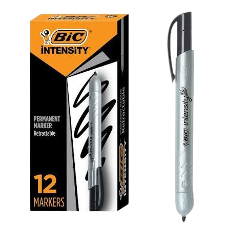 BIC #MSP11-MED BLACK 12 2 PK