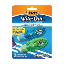 BIC WITE OUT MINI PEN 2 PK TAPE