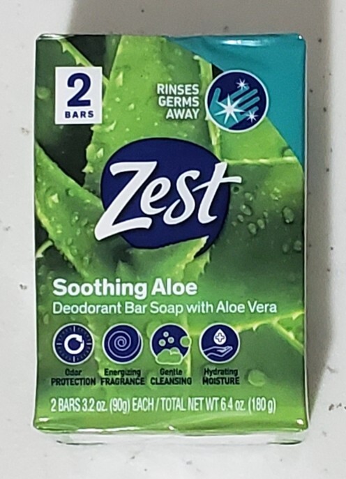 BATH ZEST SOAP 2 PK BAR 6.4OZ ALOE