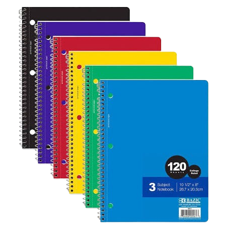 COMP SPIRAL NOTEBOOK 120 SHEETS
