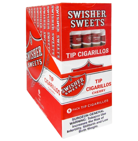 S/S CIGARILLO TIP CHRY 10/5PK