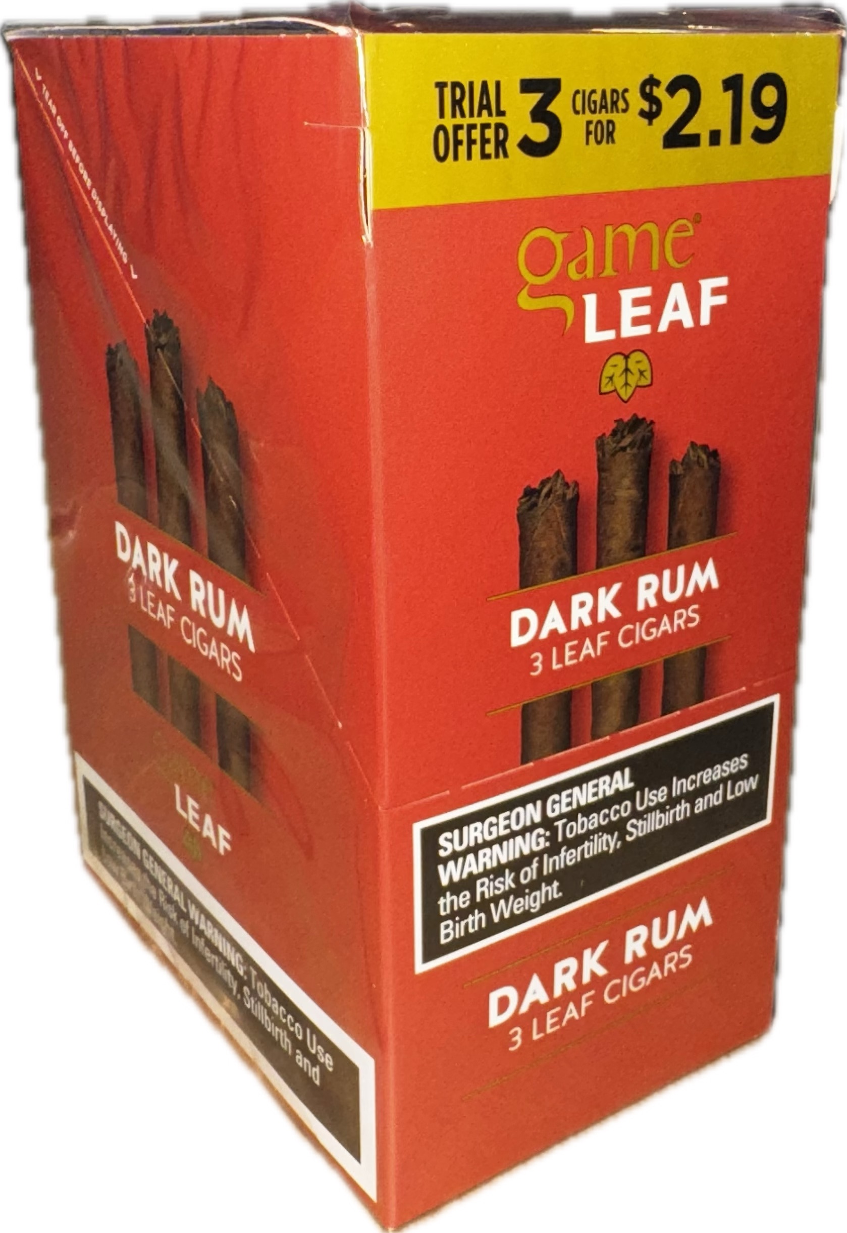 GAME LEAF 10/3/$2.19 DARK RUM