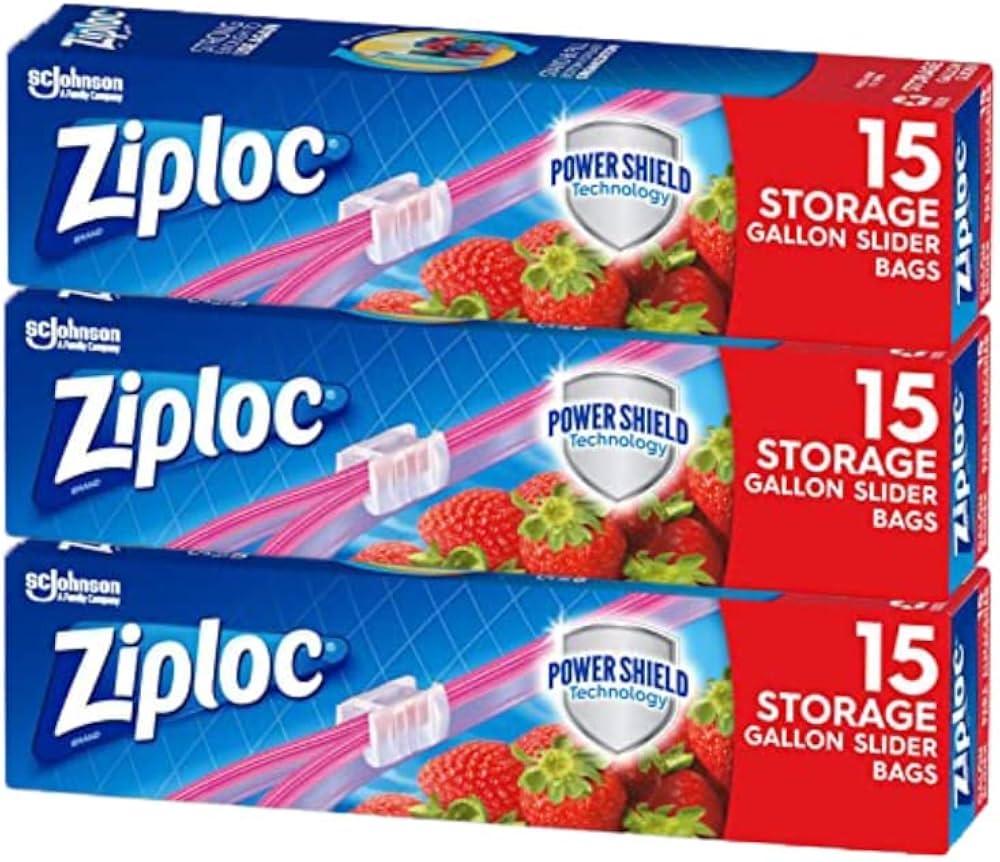 ZIPLOC GAL STORAGE BAG SLIDER 15 CT