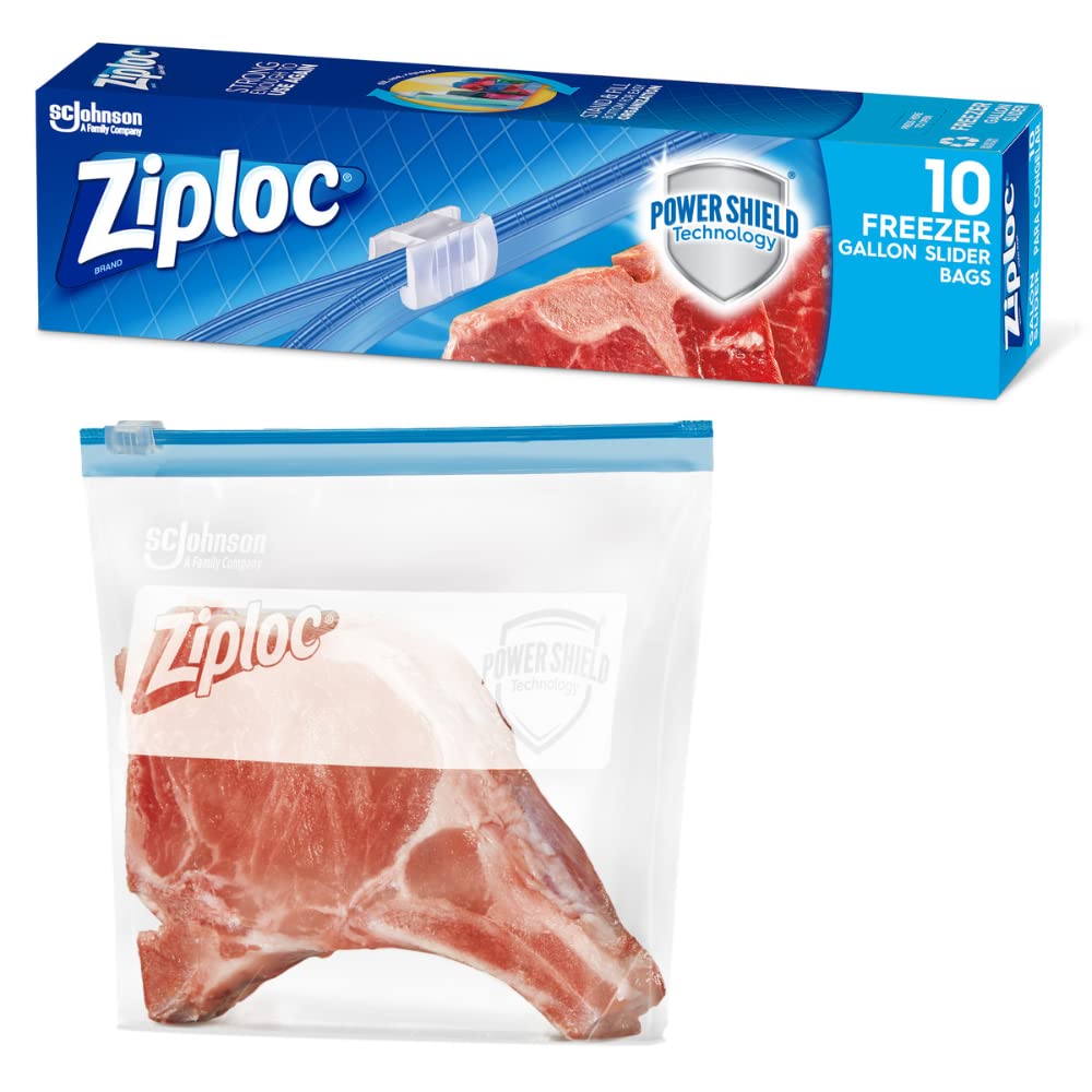 ZIPLOC GAL SLIDER FREEZER 10 CT