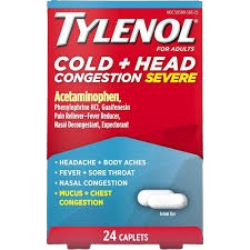 TYLENOL COLD HEAD/CNGST/SEVERE 6/2