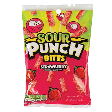 SOUR PUNCH STRAWBERRY BITES 5 OZ BP