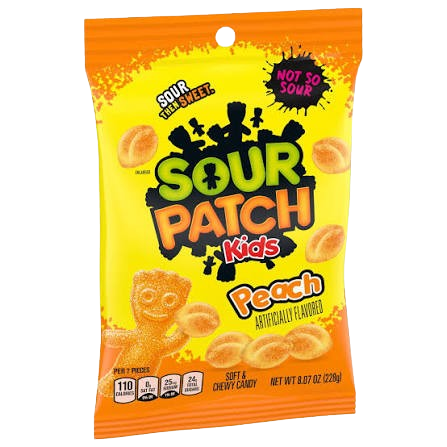 SOUR PATCH KIDS PEACH 12/8OZ PEG