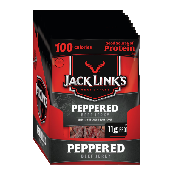 PEPPERED JERKY 1.25 OZ BAG 10CT