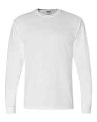 S/W SHIRT LNG SLEV 5XL WHIT 8/6PK
