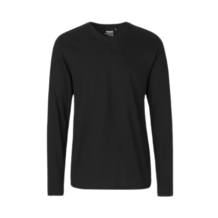 S/W SHIRT LNG SLEV MED BLK 8/6PK