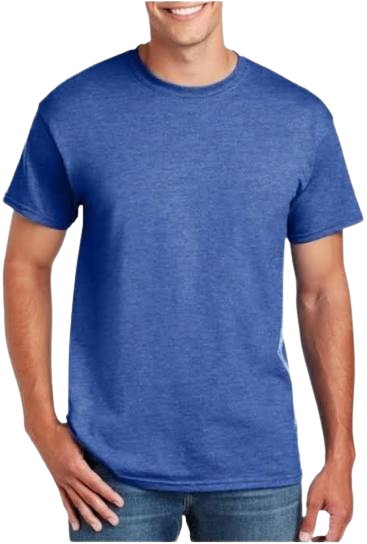 S/W SHIRT MED ROYAL HEATHER 8/6PK