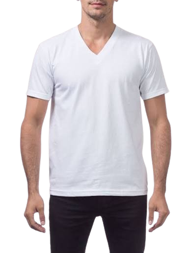 PRO SKY W V NECK 2XL WHITE 6PK