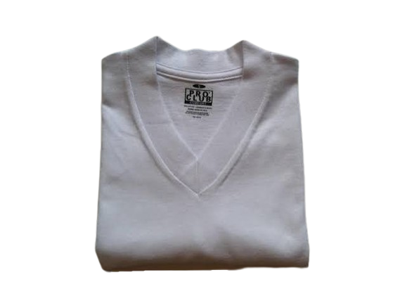 PRO SKY W V NECK 3XL WHITE 6PK