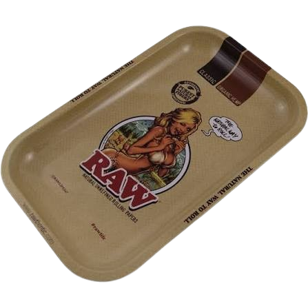 RAW ROLLING TRAY GIRL METAL SMALL
