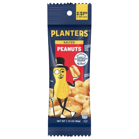 PLNT TUBE SALTED PEANUTS 1.75 OZ