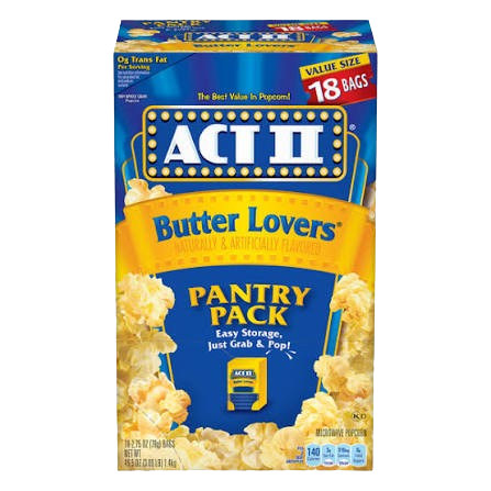 POPCORN MICR ACTII BUTTER 18CT