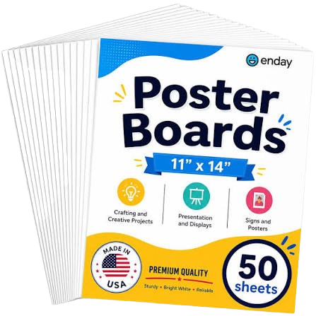 POSTER BOARD WH 7X11 10/PK