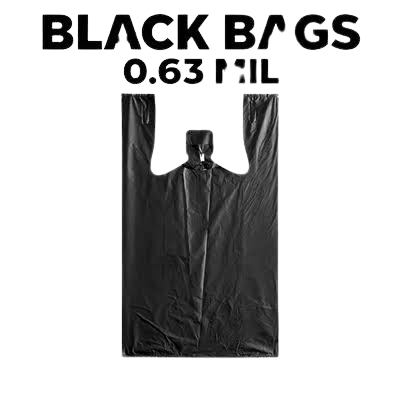 PLASTIC BAG 10X5X18 BLACK HD 500 CT