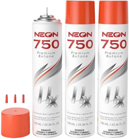 NEON BUTANE GAS 750ML 11X
