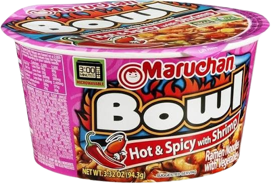 MARUCHAN BOWL HOTNSPICY SHRIMP3.38Z