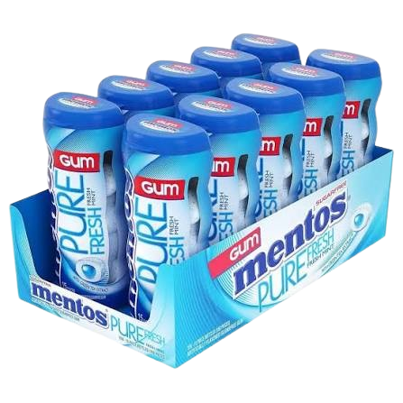 MENTOS GUM PURE FRESH MINT 10/15PCS
