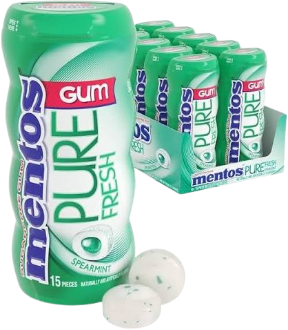 MENTOS GUM PURE FRESH SPEARMINT 10C