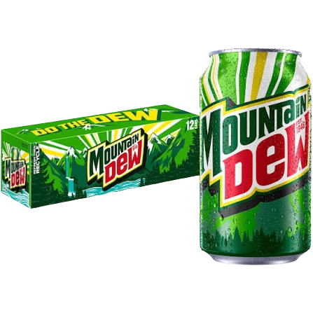 MOUNTAIN DEW CANS 12 OZ 2/12 PK