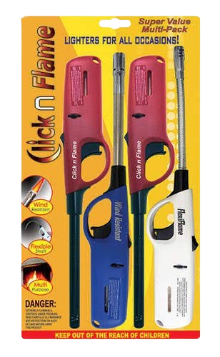 LIGHTER CLICK N FLAME BLISTER PK