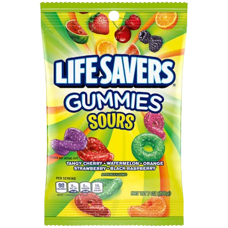 LS GUMMI SOURS 7 OZ BAG