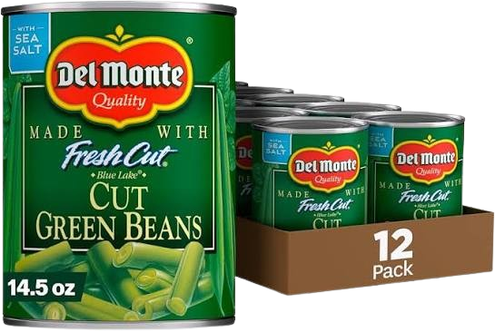 DEL M CUT GREEN BEANS 14.5 OZ