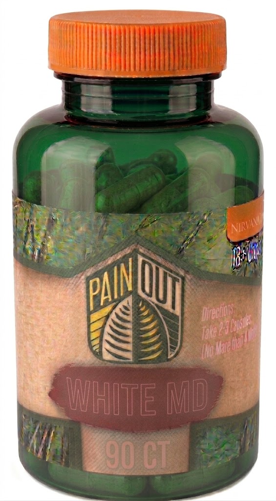 PAIN OUT CAP WHITE MD 90CAP BAG
