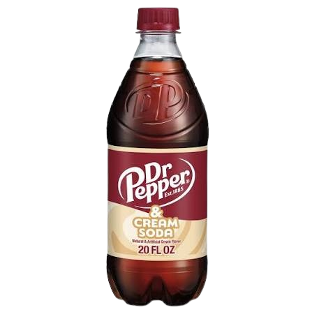DR.PEPPER CREAM SODA 20 OZ BOTTLE