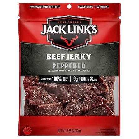J/L PEPPERED BF JERKY 3.25OZ BAG
