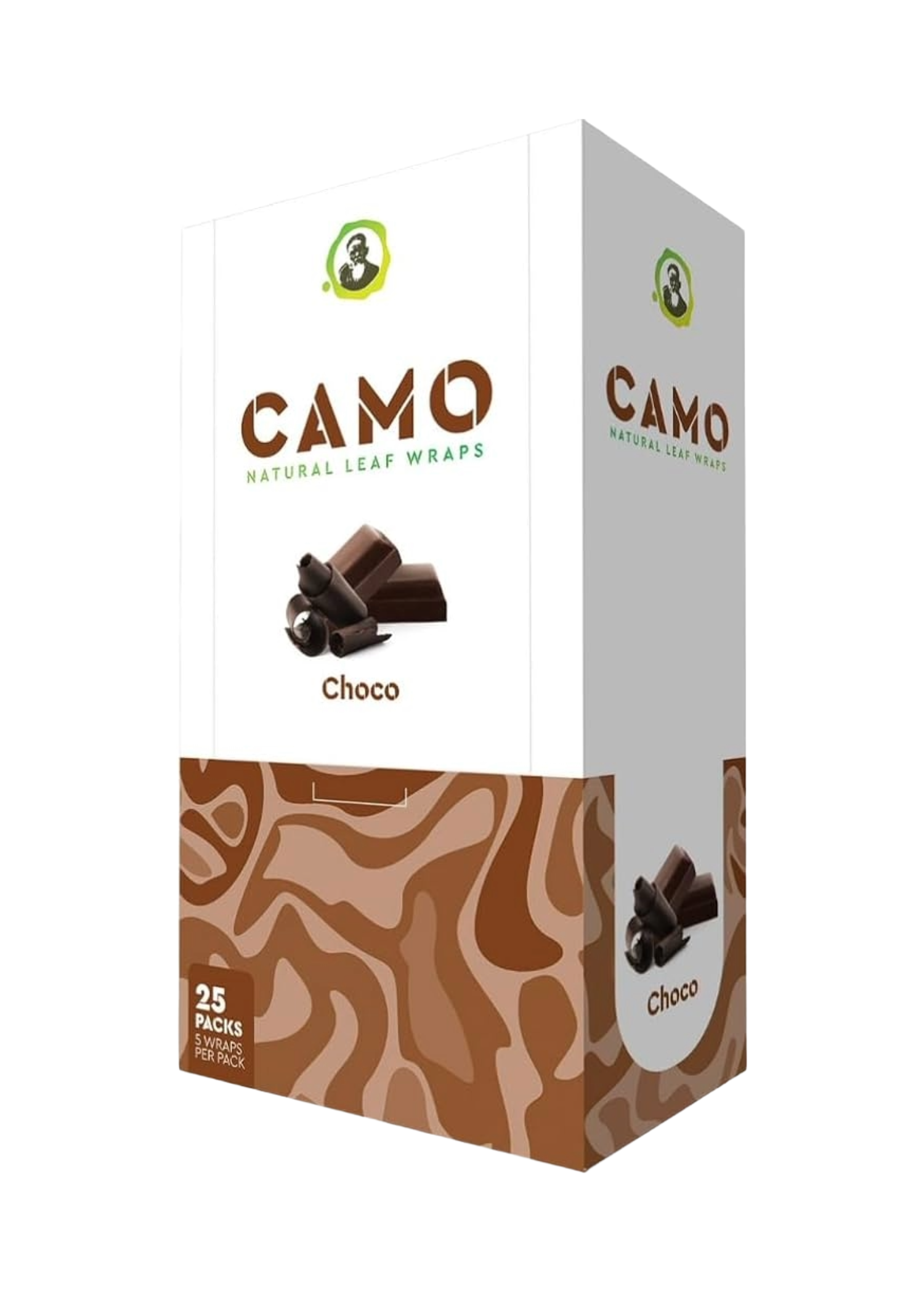 CAMO NAT LEAF WRAP CHOCO 25/5PK