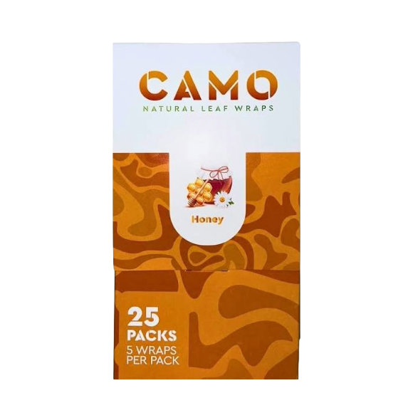 CAMO NAT LEAF WRAP HONEY 25/5PK
