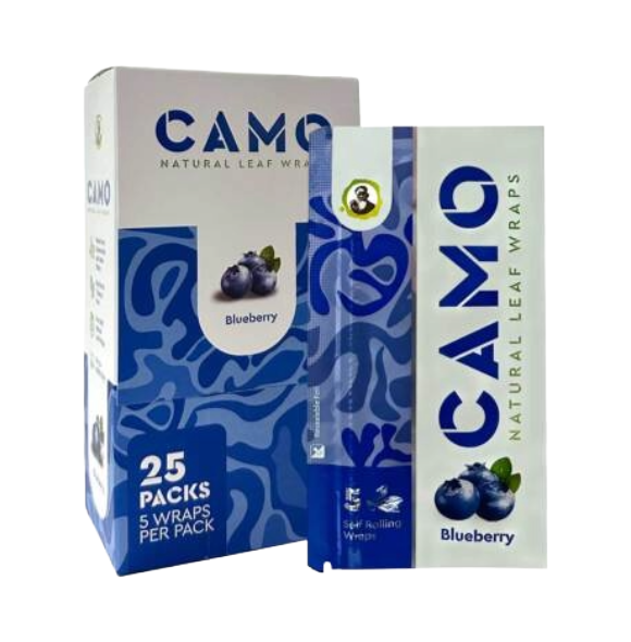 CAMO NAT LEAF WRAP BLUEBERRY 25/5PK