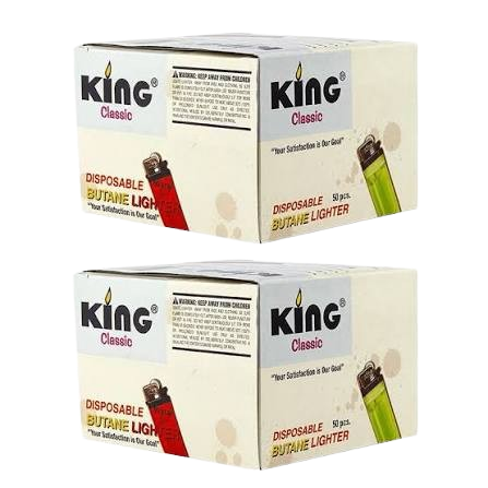KING LIGHTERS CLEAR 20/50CT