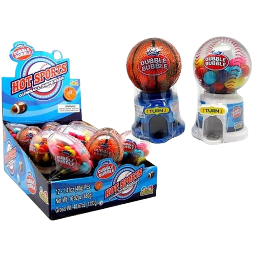 KM HOT SPORTS GUMBAL DISPEN 12/12CT