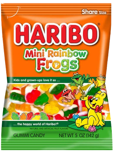 HARIBO MINI RAINBOW FROGS 5 OZ BG