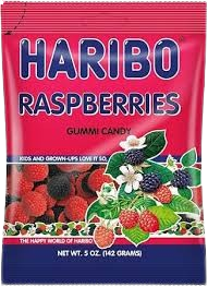HARIBO RASPBERRIES 5 OZ 12CT BAG