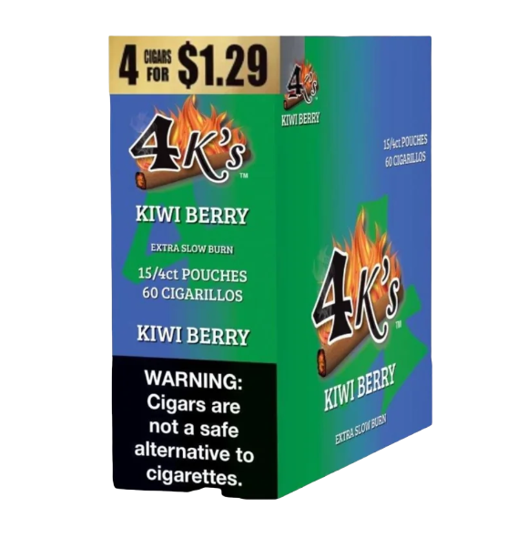 4 KINGS CIGR KIWI BERRY 15/4/$1.29