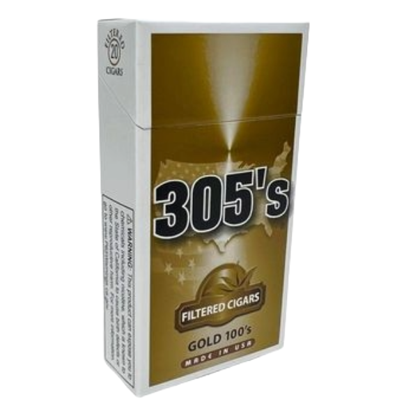 305 S FILTER CIGAR GOLD 100 BOX