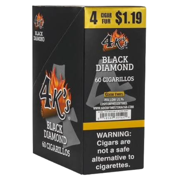 4 KINGS CIGR BLK DIAMOND 15/4/$1.19