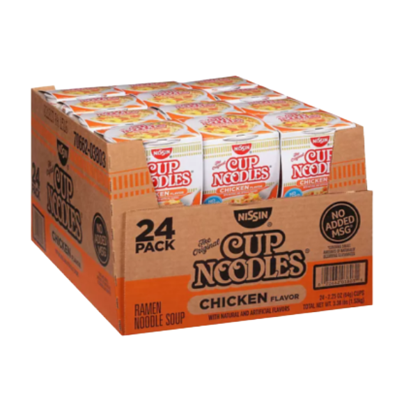 NISSIN CUP NOODLE CHICKE 24/2.25 OZ