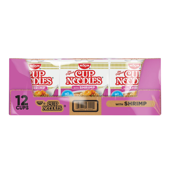 NISSIN CUP NOODLE SHRIMP 12 CT