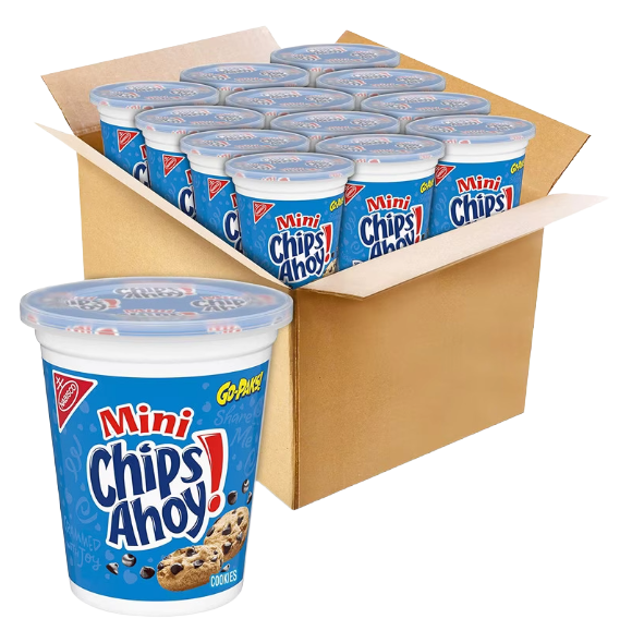 NAB CHIP AHOY MNI CUP GO PAK12CT4OZ