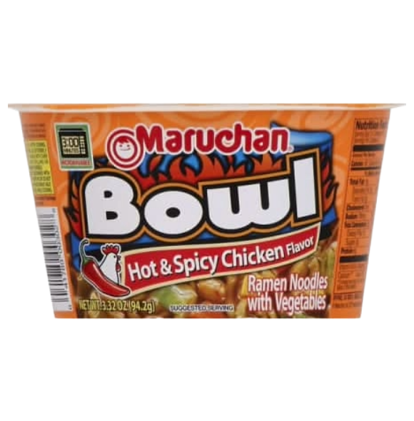 MARUCHAN BOWL HOT&SPICY 3.38OZ